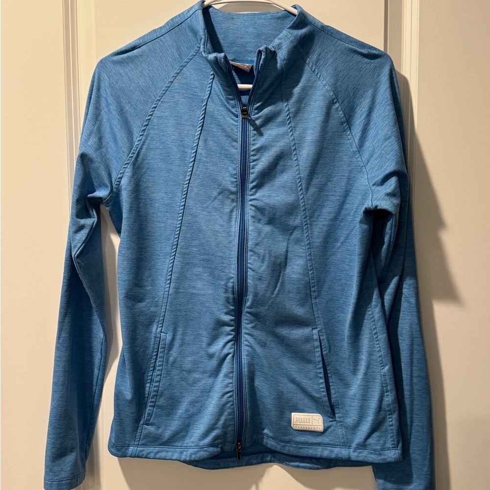 Puma Blue Women's Bomber Jacket Sweatshirt